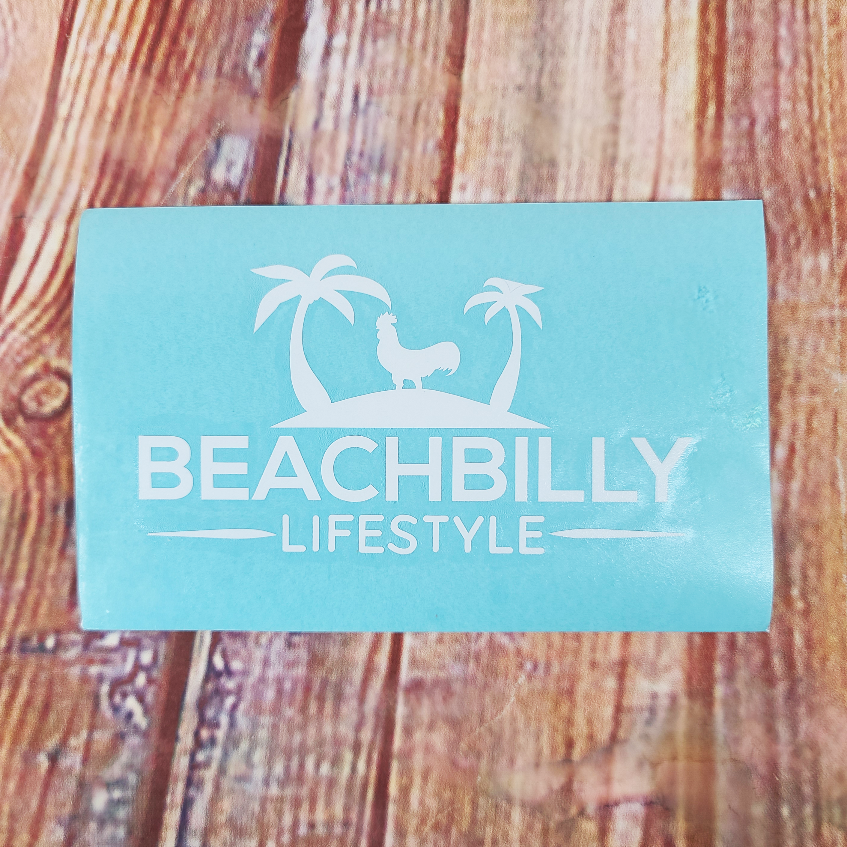 Beachbilly Lifestyle Logo - White Decal