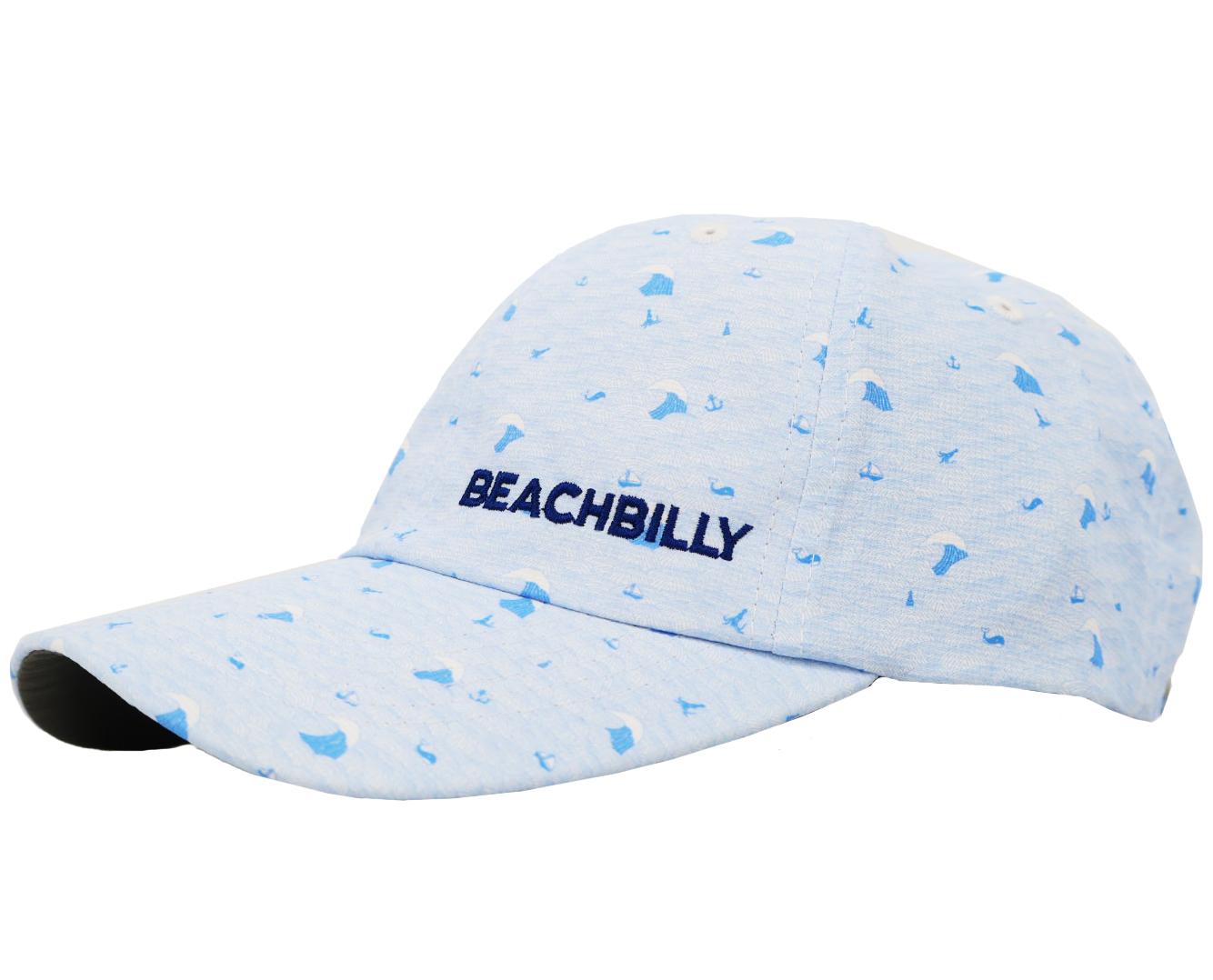 Beachbilly Small Block Logo - Blue Wave Hat