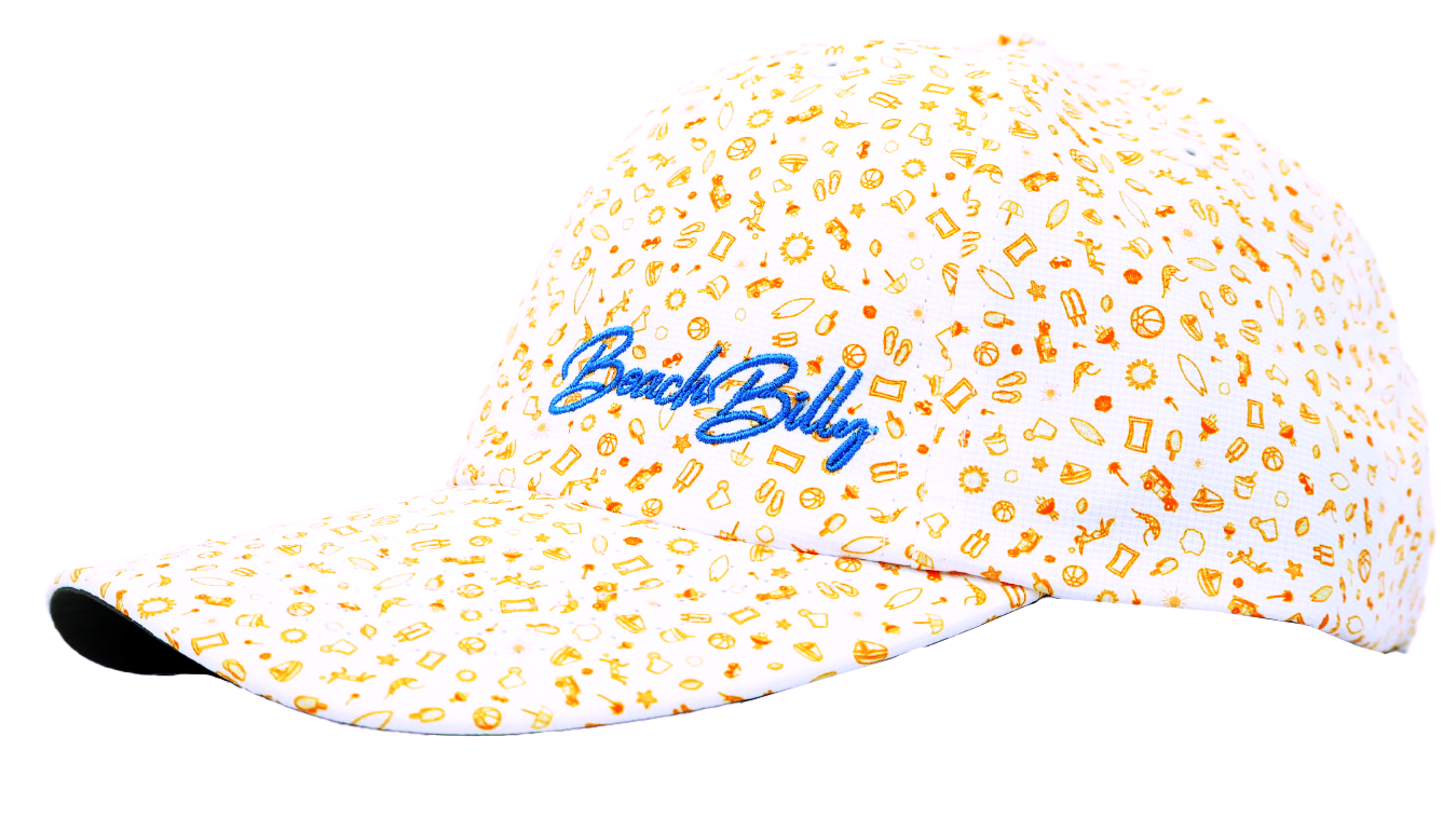 Beachbilly Small Script Logo - Beach Orange Hat