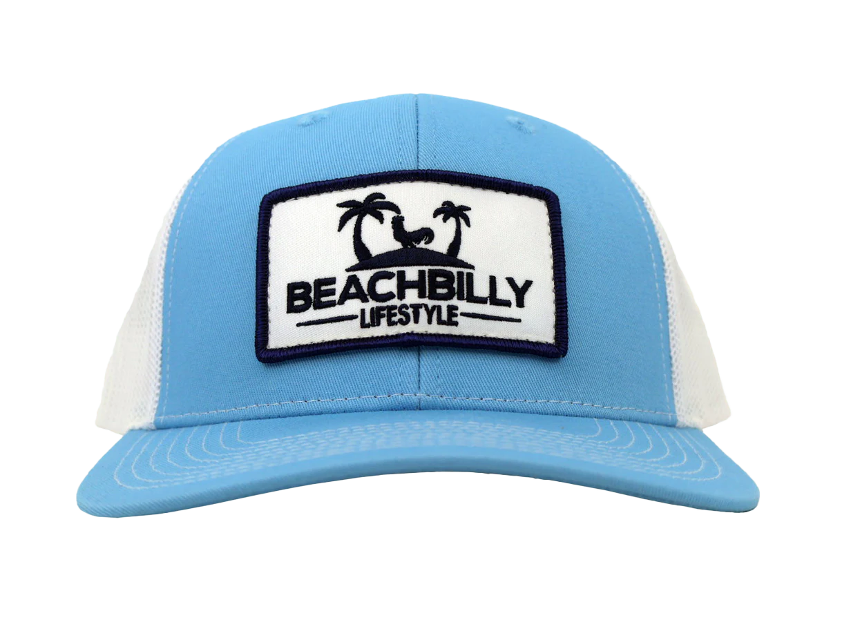 Beachbilly White Patch - Light Blue Hat