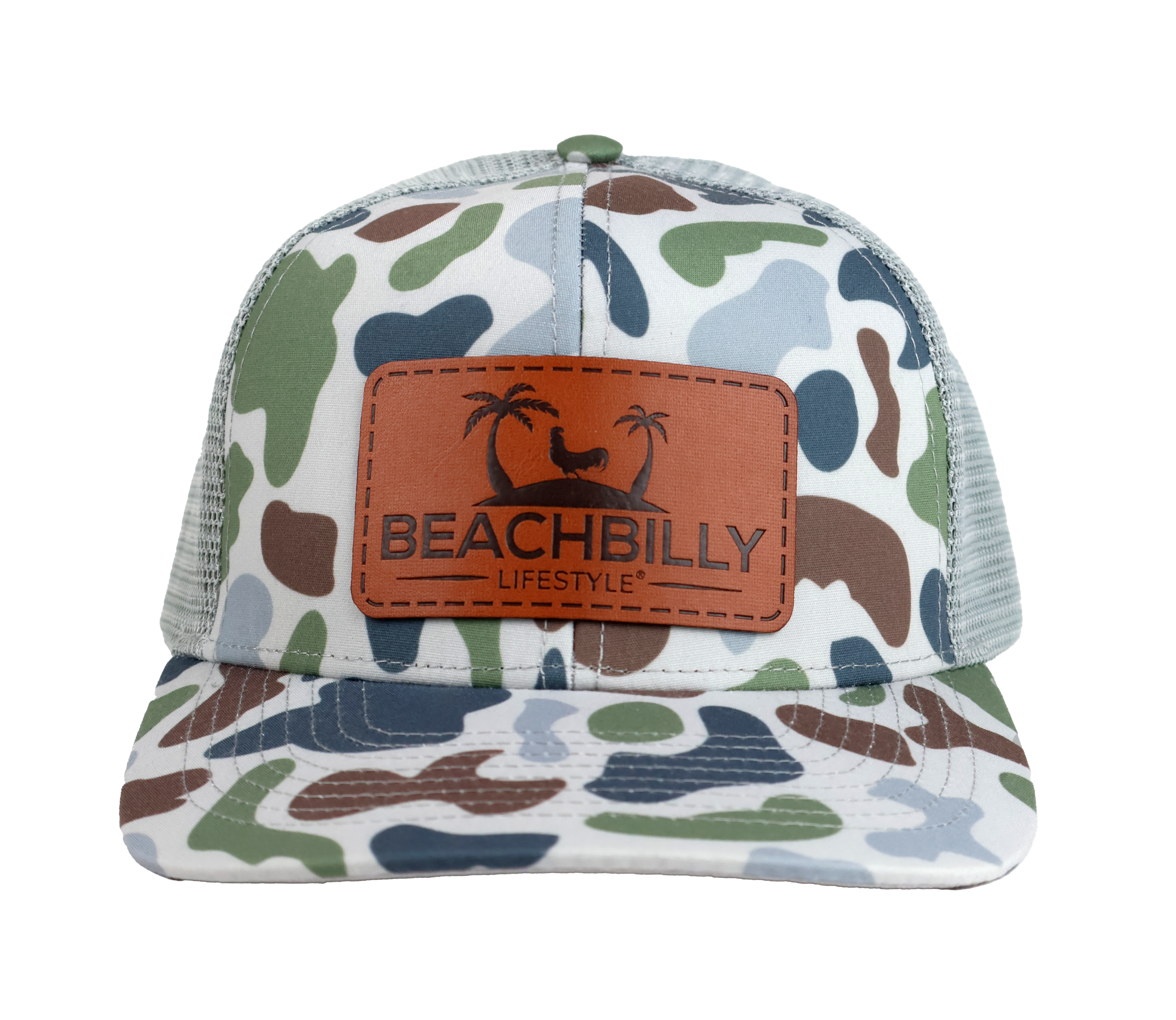 Beachbilly Leather Patch - Brackish and Smoke Hat
