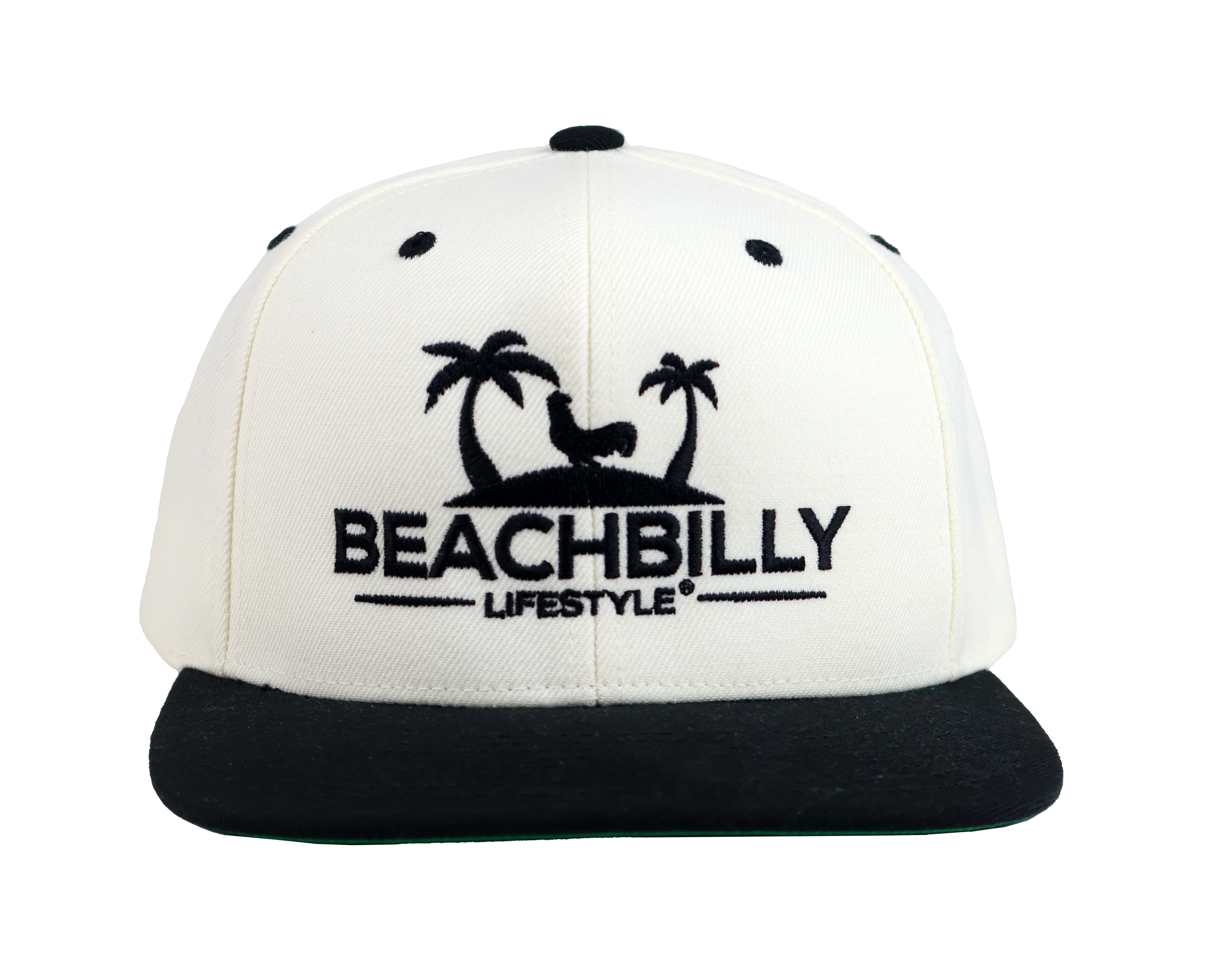 Beachbilly Lifestyle Black Logo - Cream/Black Hat