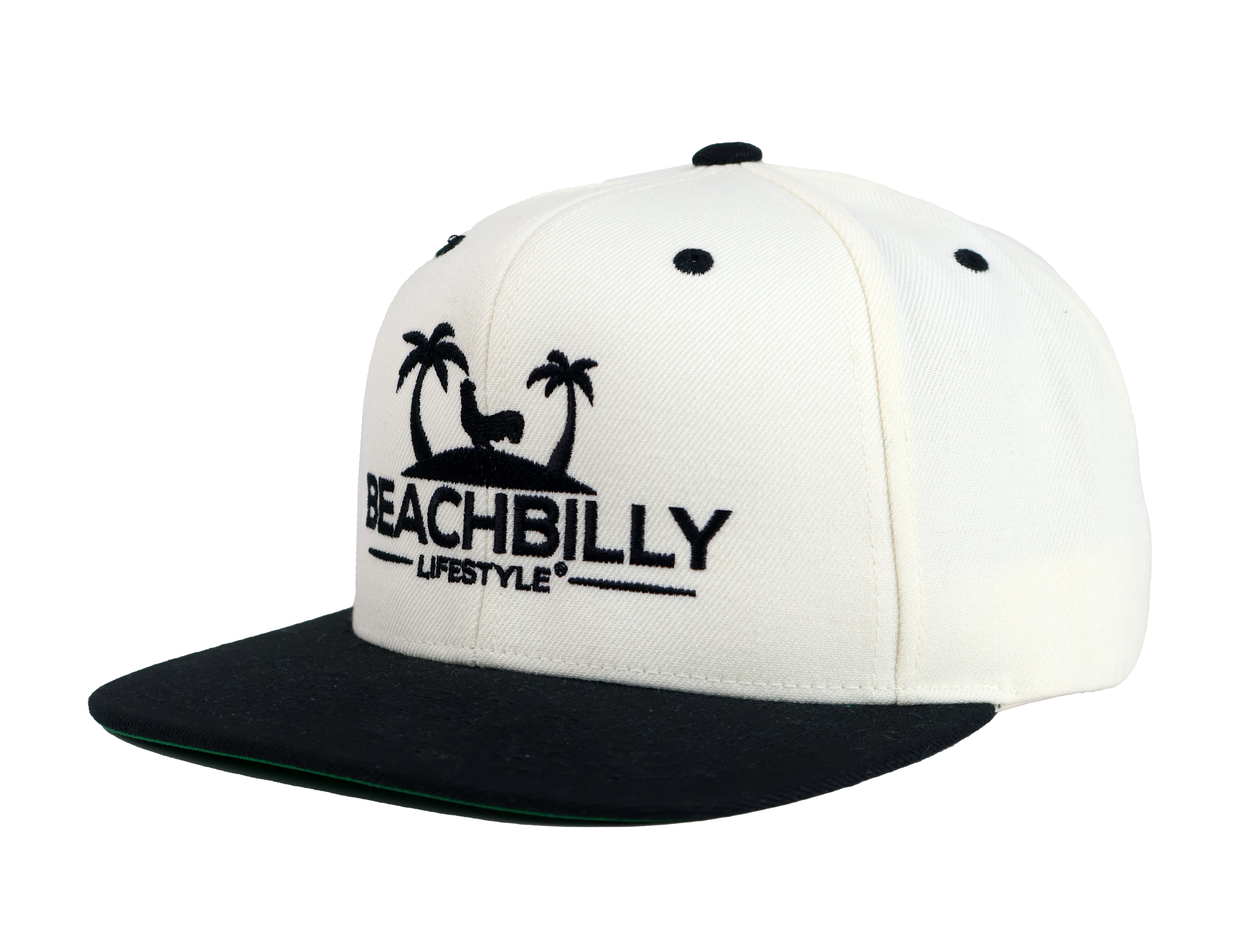 Beachbilly Lifestyle Black Logo - Cream/Black Hat