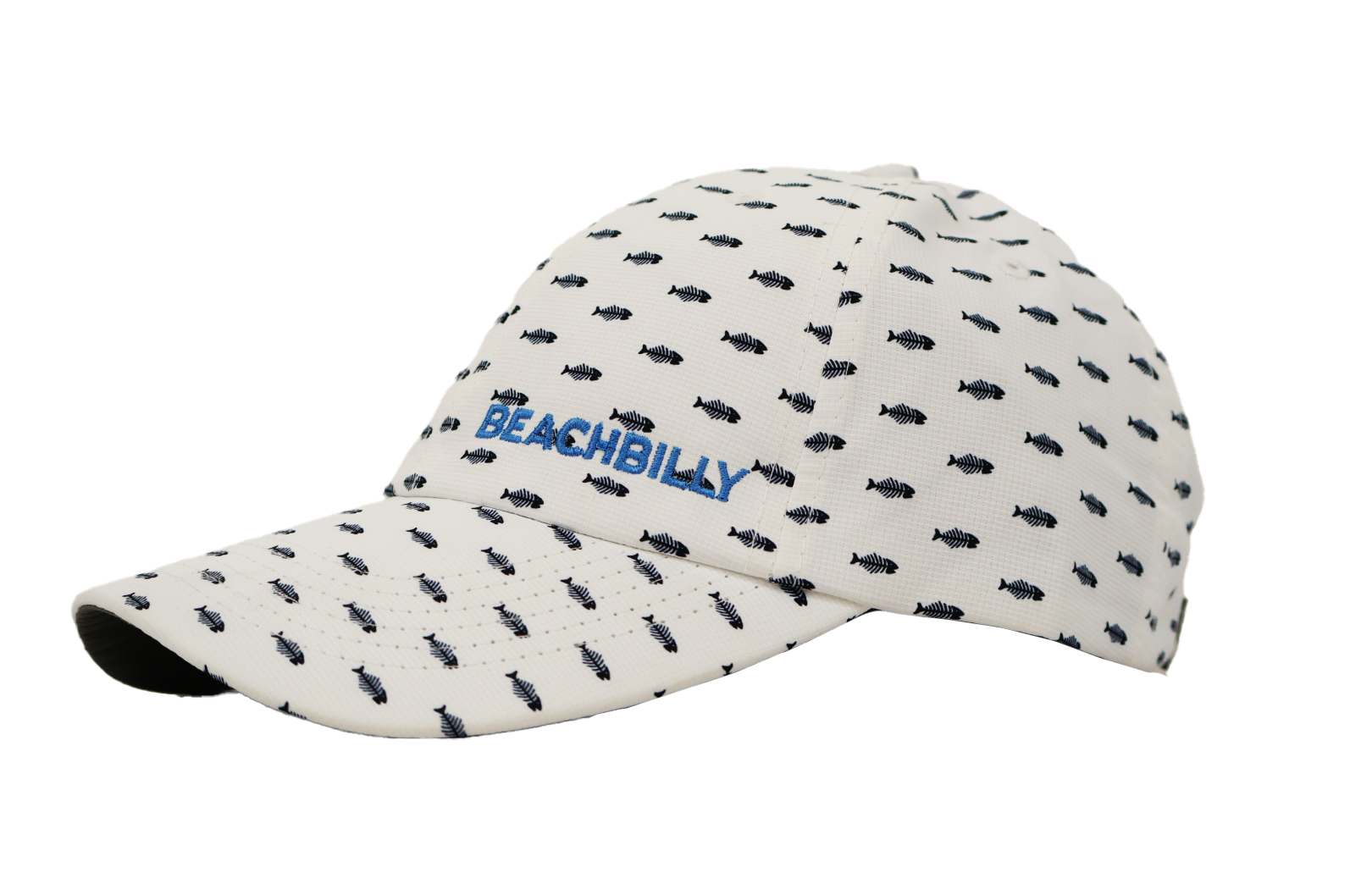 Beachbilly Small Block Logo - White Bone Fish Hat