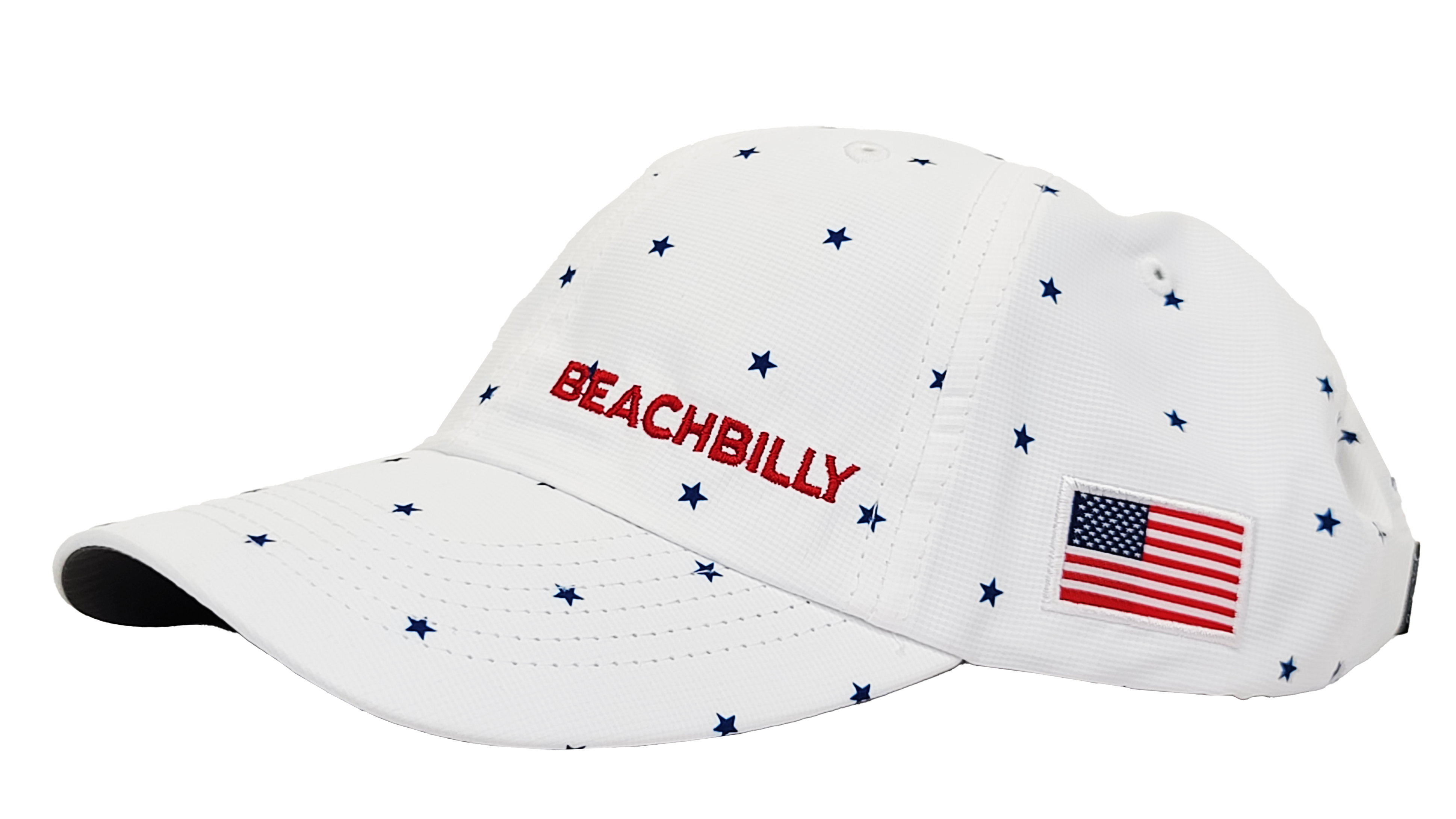 Beachbilly Small Block Logo - White Stars Hat