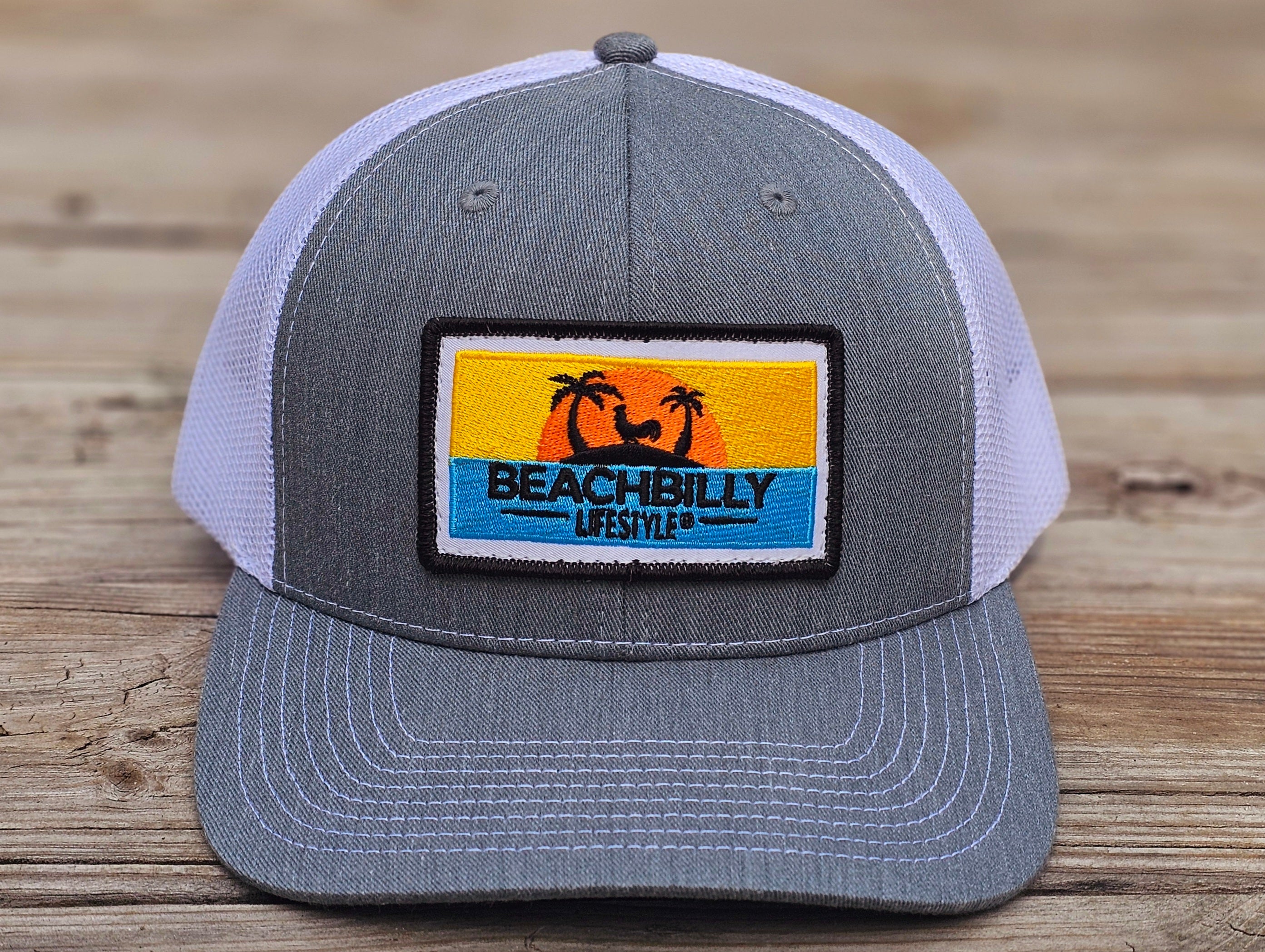 Beachbilly Sunset Patch - Light Grey Hat