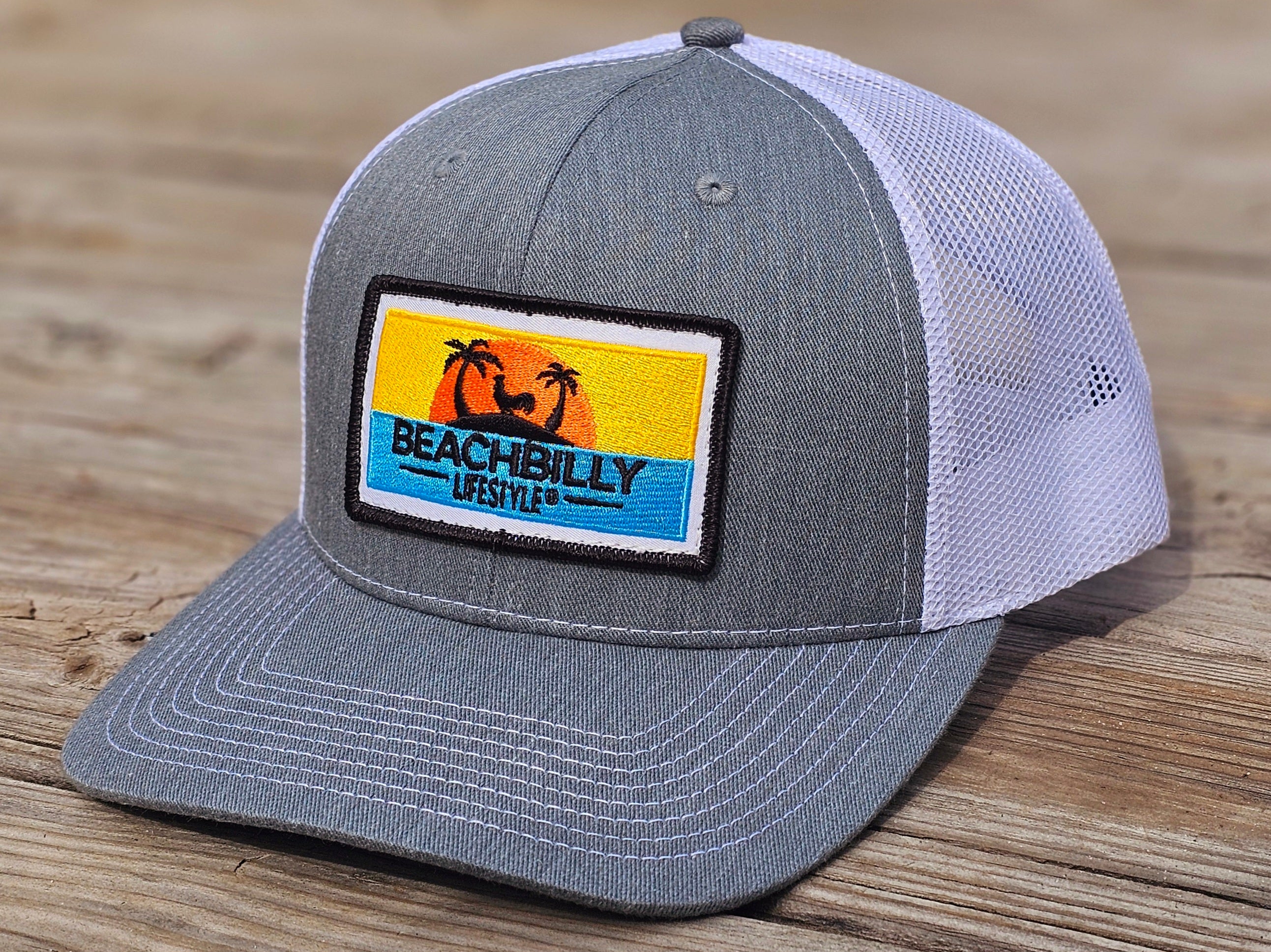 Beachbilly Sunset Patch - Light Grey Hat