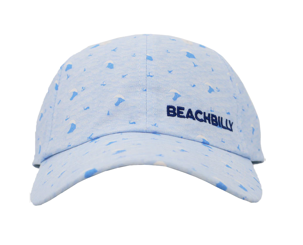 Beachbilly Small Block Logo - Blue Wave Hat