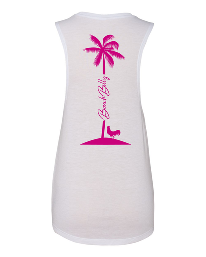 Beachbilly Script Logo Palm Tree Tank