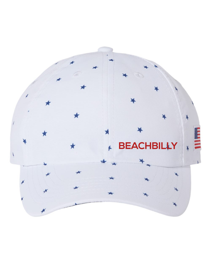 Beachbilly Small Block Logo - White Stars Hat