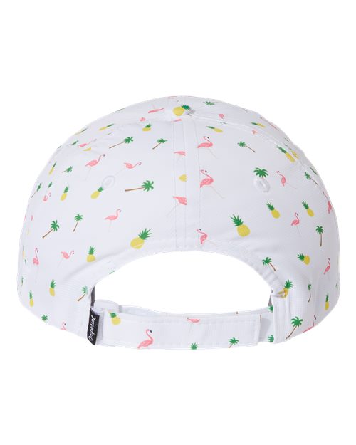 Beachbilly Small Script Logo - White Tropical Hat