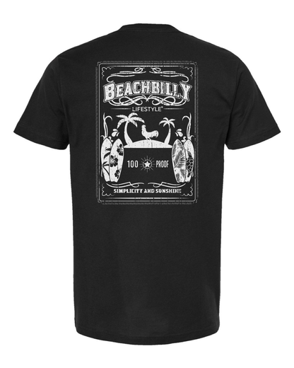 Beachbilly Whiskey Label Black