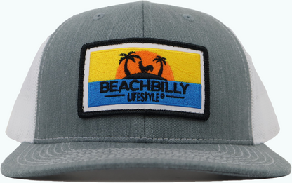 Beachbilly Sunset Patch - Light Grey Hat