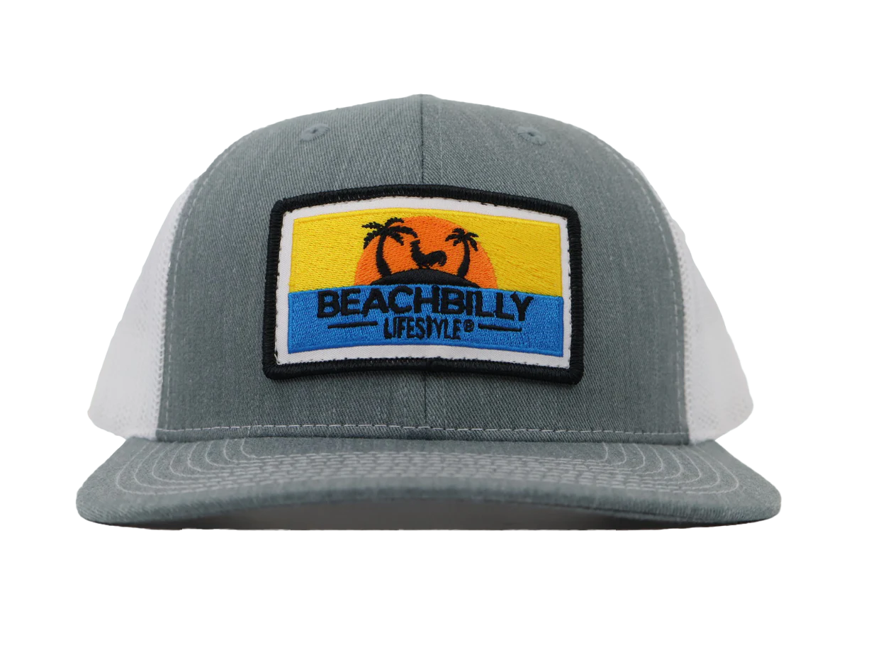 Beachbilly Sunset Patch - Light Grey Hat