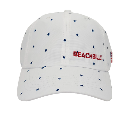 Beachbilly Small Block Logo - White Stars Hat