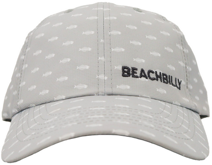 Beachbilly Small Block Logo - Grey Bone Fish Hat