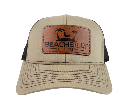 Beachbilly Leather Patch - Khaki/Coffee Hat