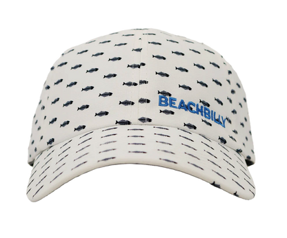 Beachbilly Small Block Logo - White Bone Fish Hat