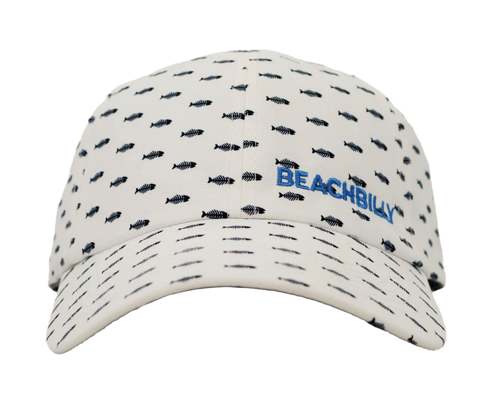 Beachbilly Small Block Logo - White Bone Fish Hat