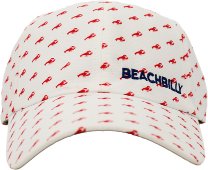 Beachbilly Small Block Logo - White Lobster Hat