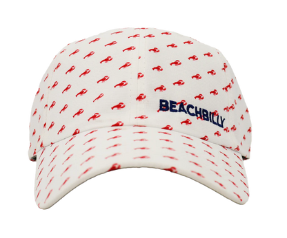 Beachbilly Small Block Logo - White Lobster Hat