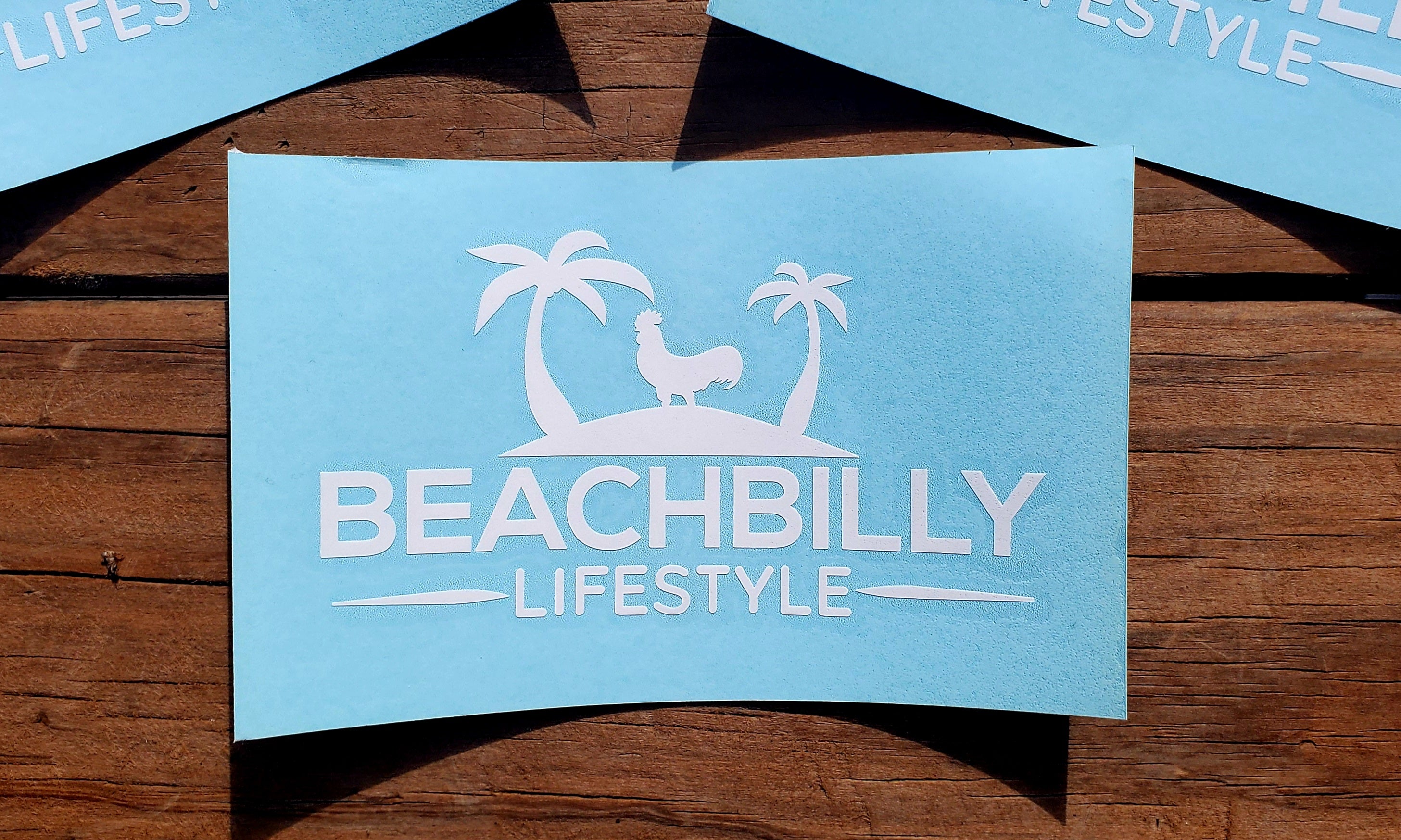 Beachbilly Lifestyle Logo - White Decal