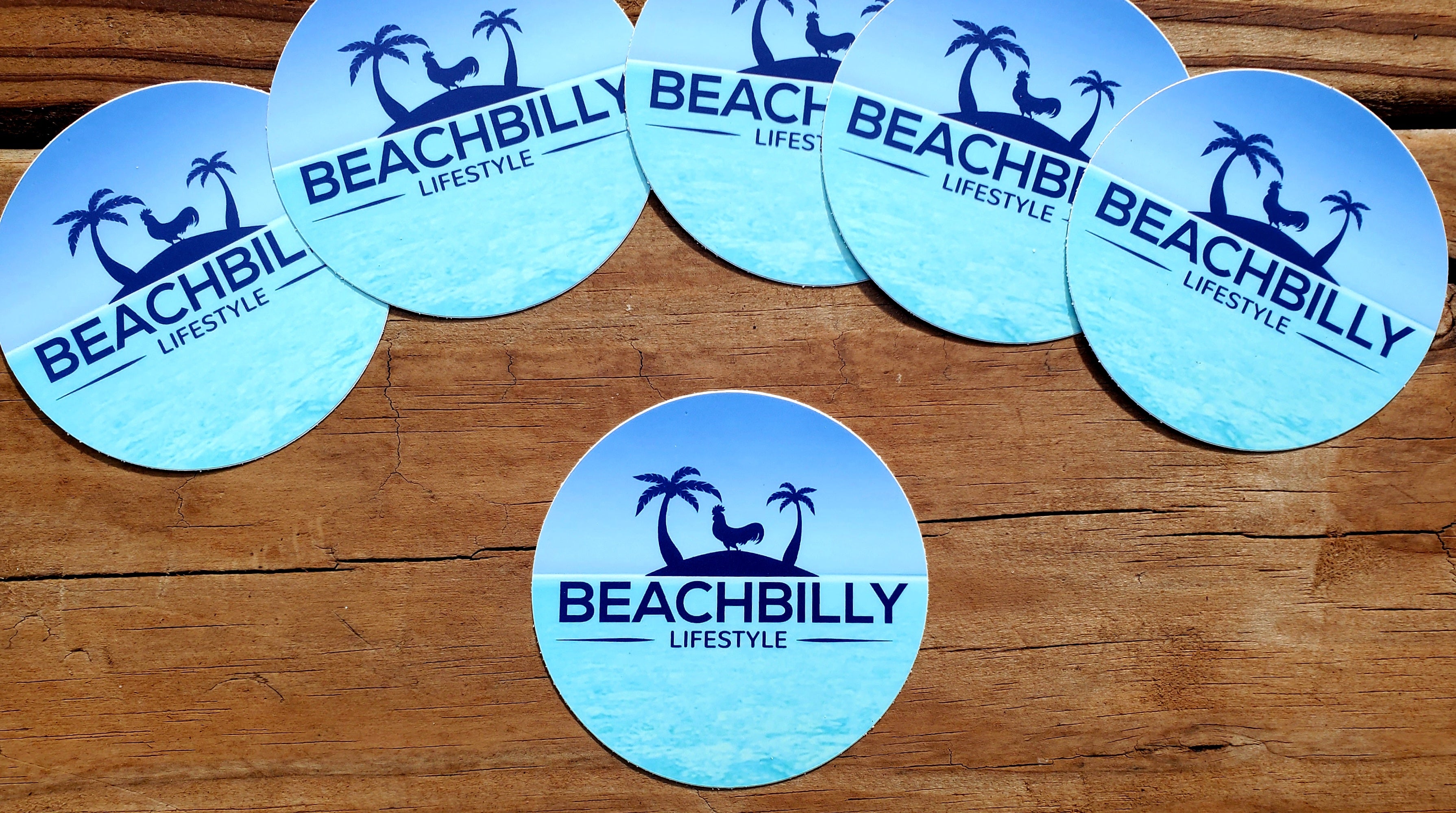 Beachbilly Lifestyle Logo - Circle Sticker