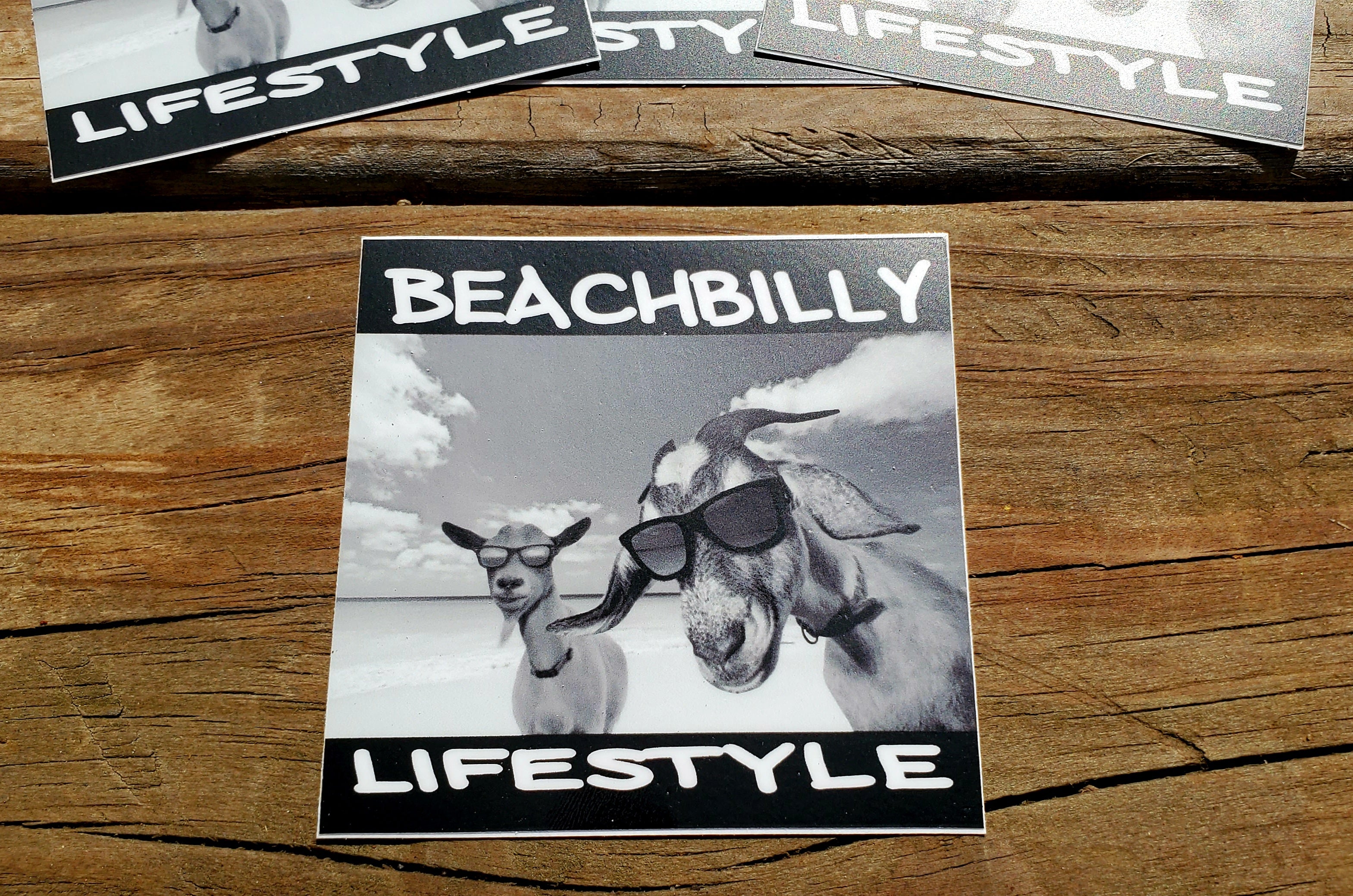 Beachbilly Chillin Goat - Square Sticker